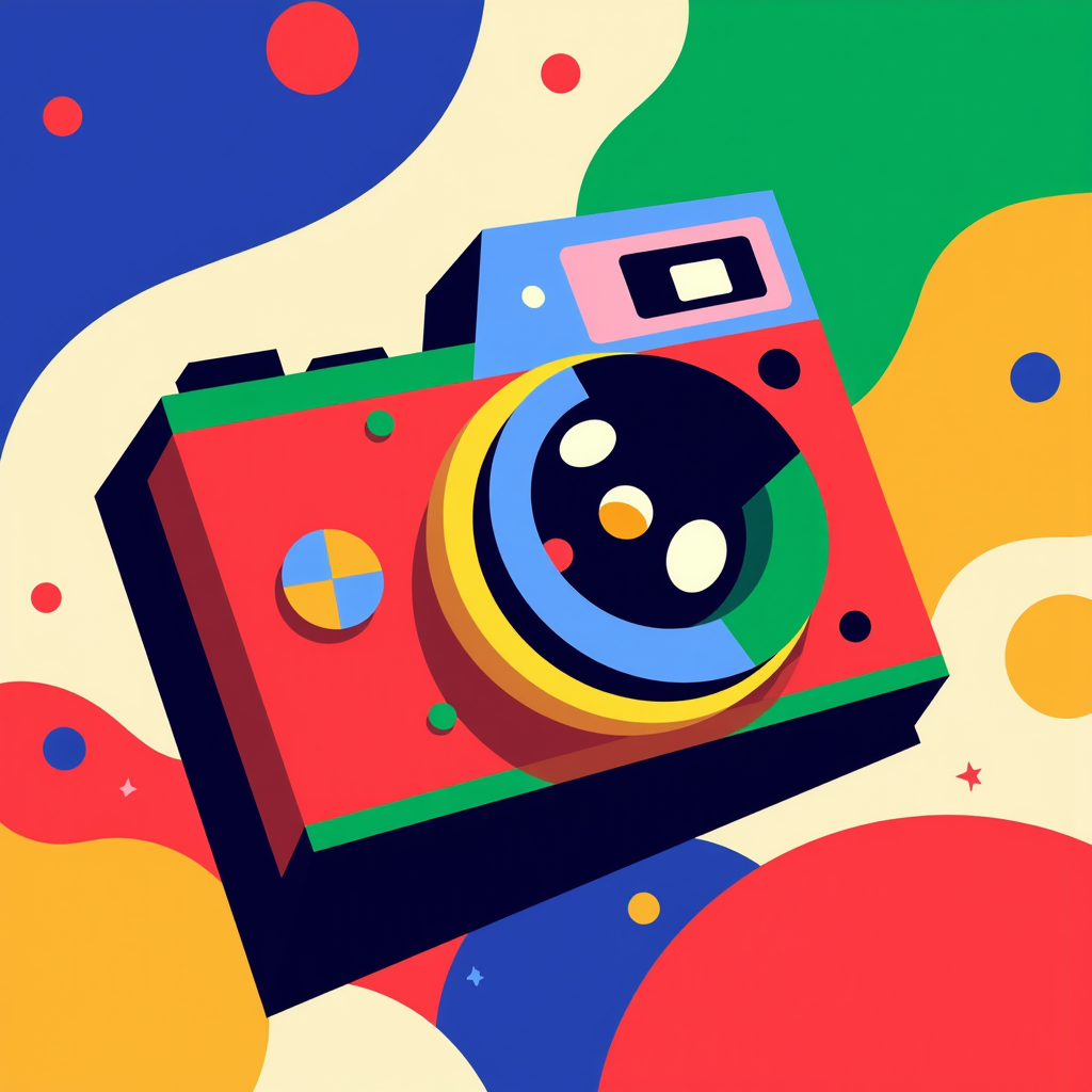 fotocamera multicolor